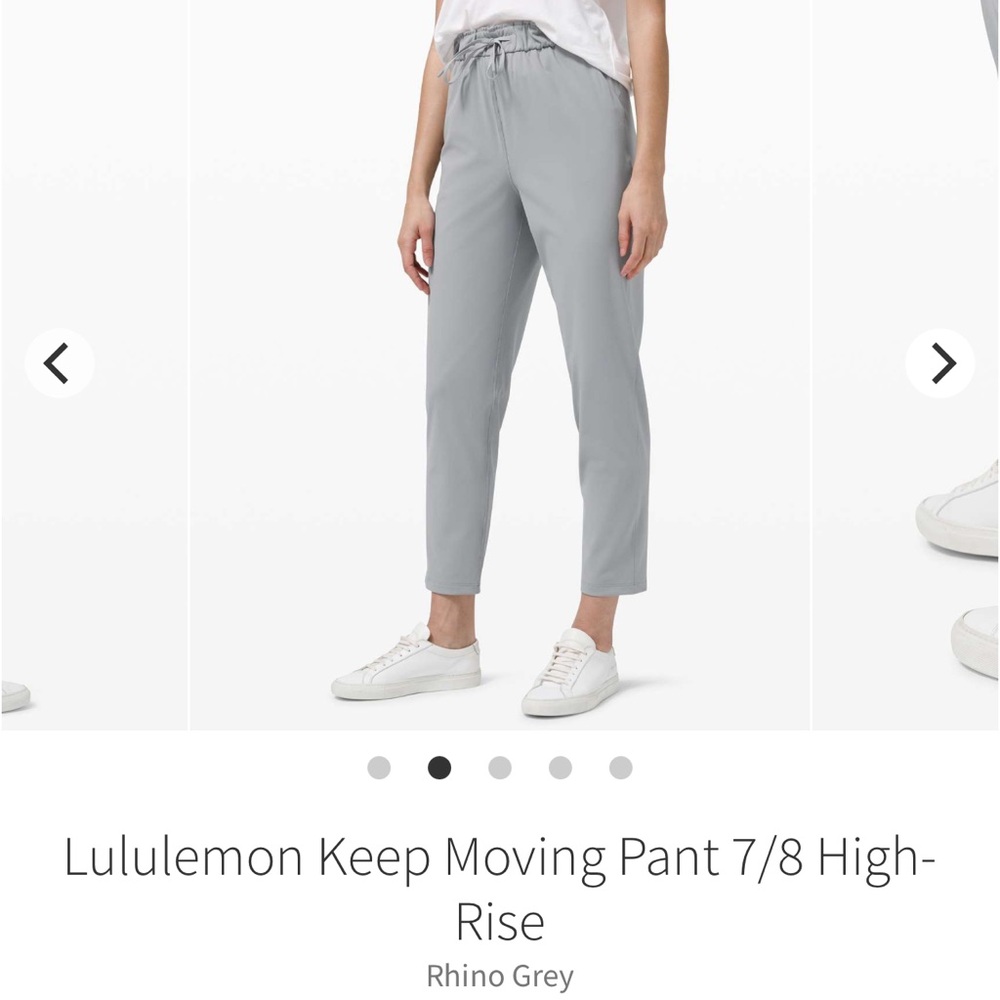 lululemon athletica - Keep Moving Pant 7/8 High Rise in Rhino Grey - Size 4